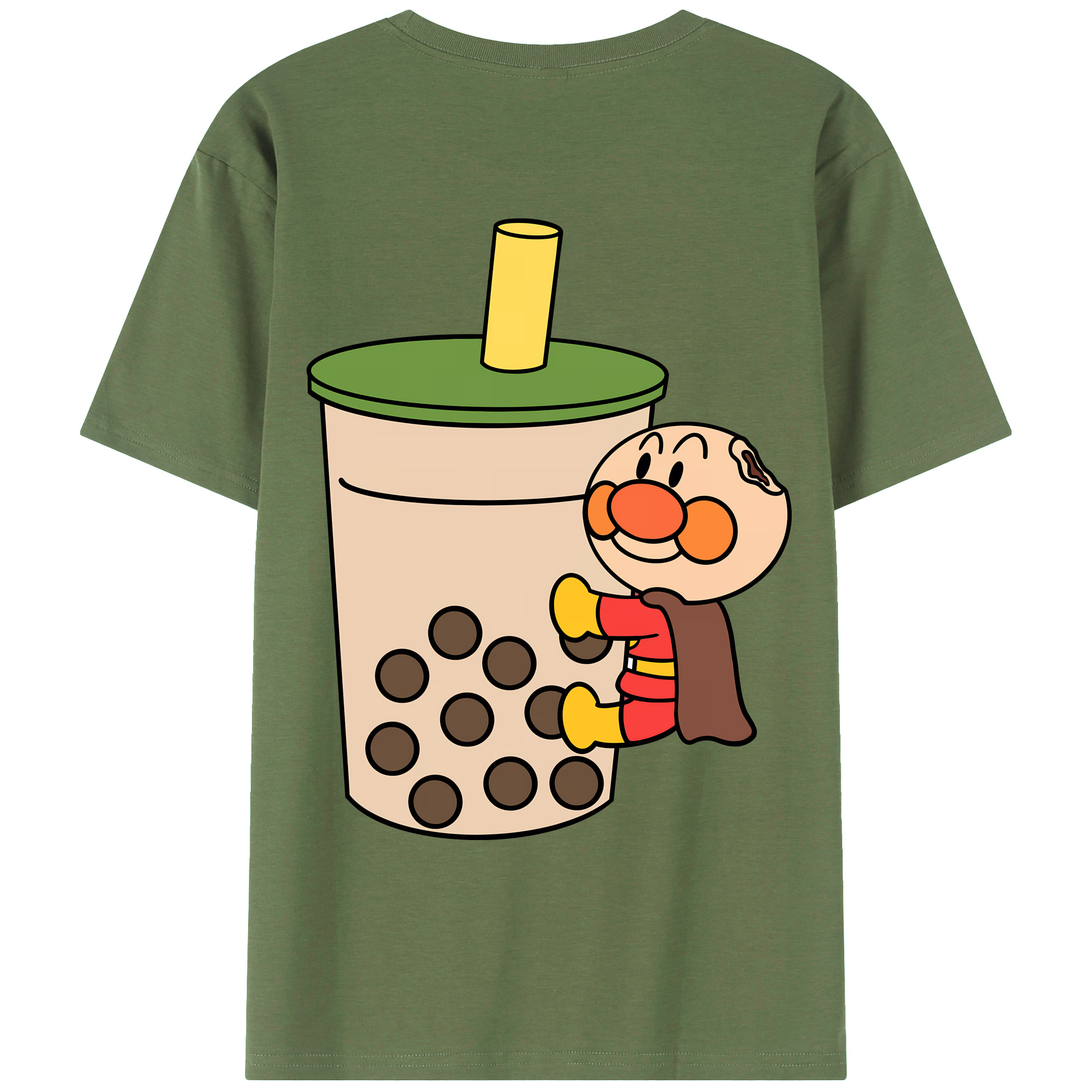 （画像用） アンパンマン Anpanman 綿100％ メンズ半袖Tシャツ（バックプリント） 通気性